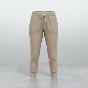 Vuori Taupe Jogger Pants with Drawstring